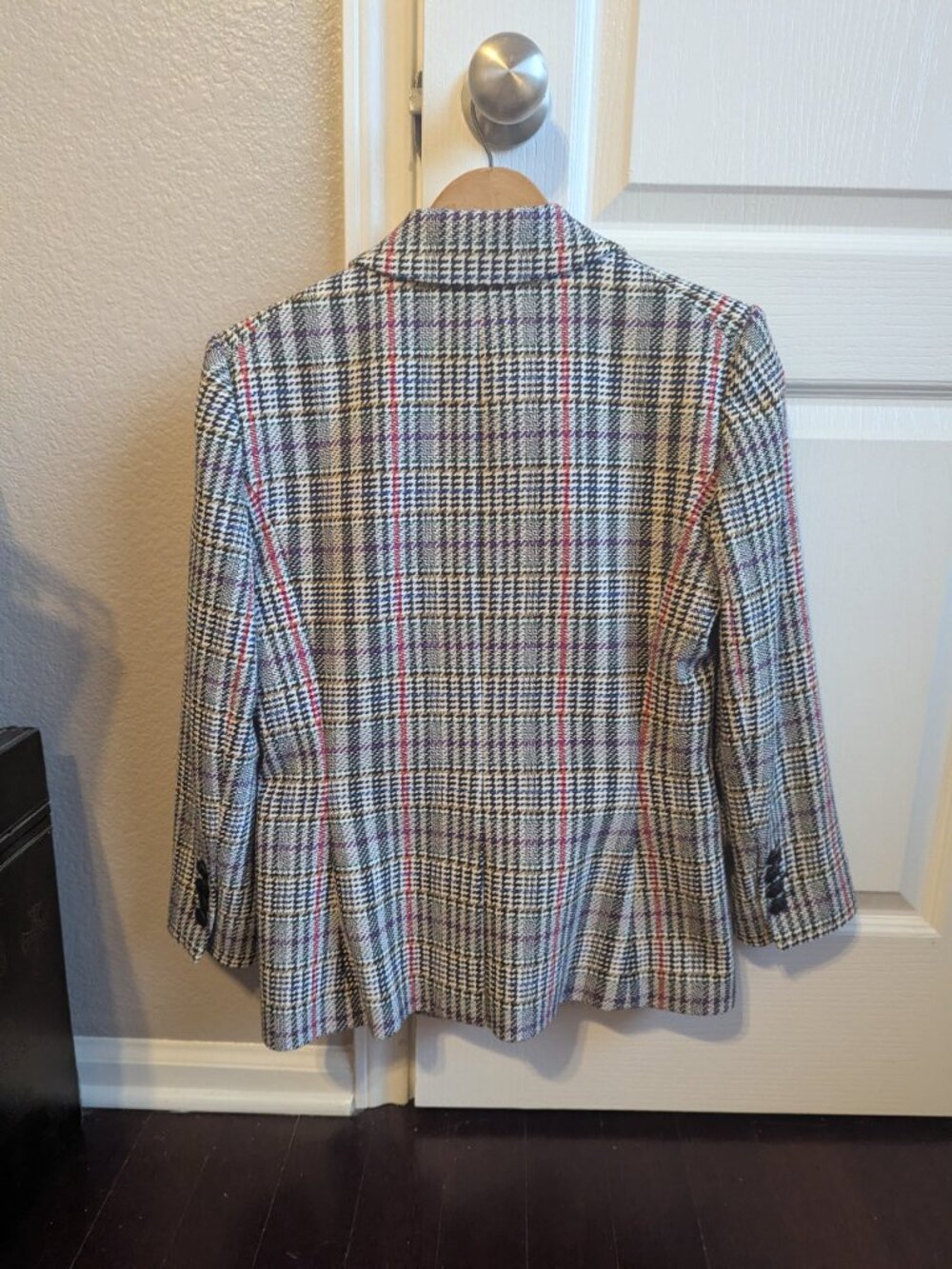 NWT Veronica Beard Empire Plaid Dickey Jacket Blazer Skirt Suit Set 6 Red Black - Picture 4 of 11